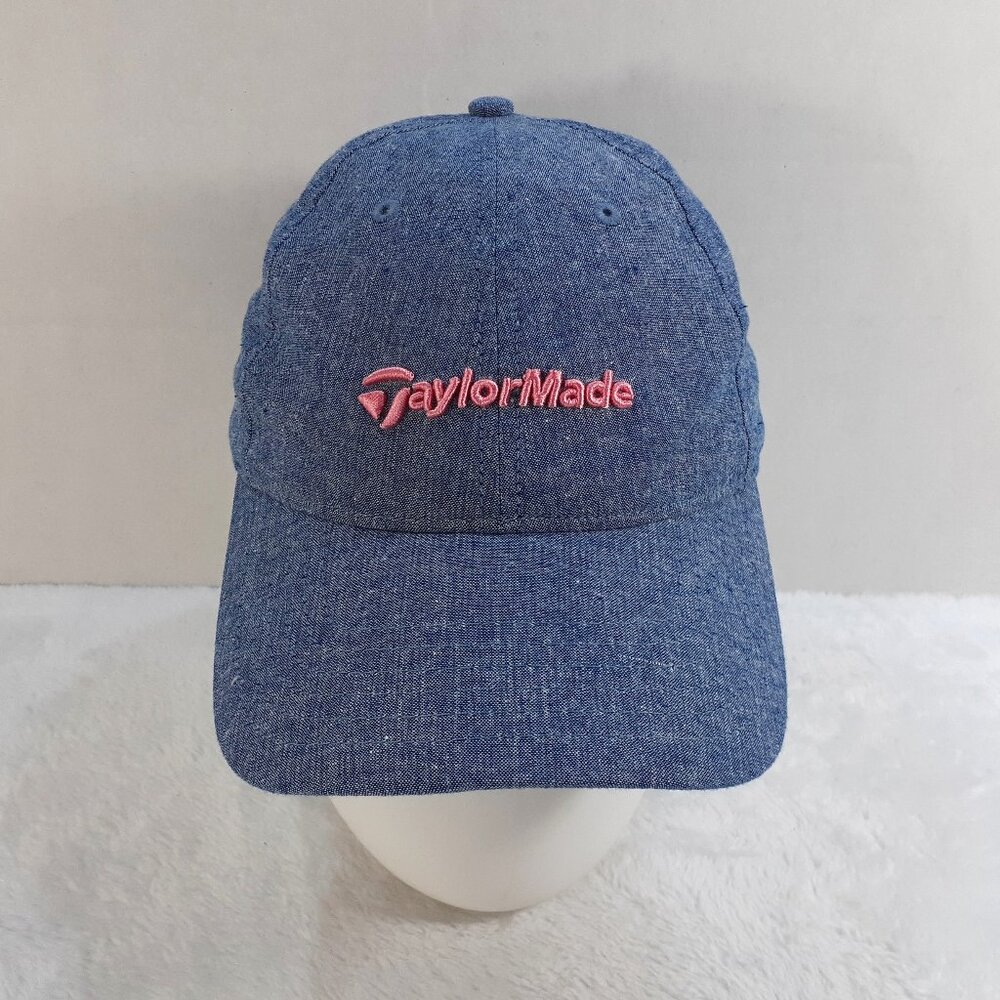 TaylorMade Golf Hat Womens Cap Strap Back Blue Pink Embroidered Cotton NWOT
